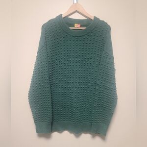 LEGO x Target Collab Sweater Women Sz l Dark Green Square Swiss Dot